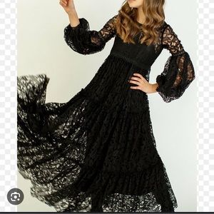 Joyfolie Cybele Lace Dress Black
